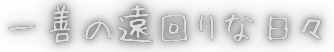一善の遠回りな日々